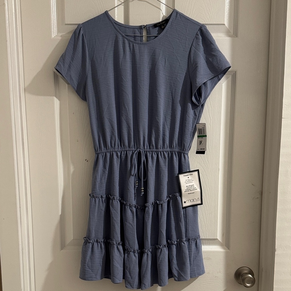 City Studio Blue Midi Dress - Picture 3 of 9